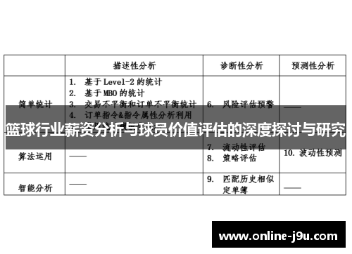 篮球行业薪资分析与球员价值评估的深度探讨与研究