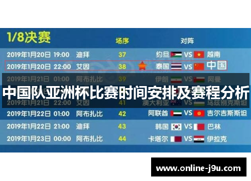 中国队亚洲杯比赛时间安排及赛程分析